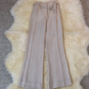 Silk crepe wide leg pants